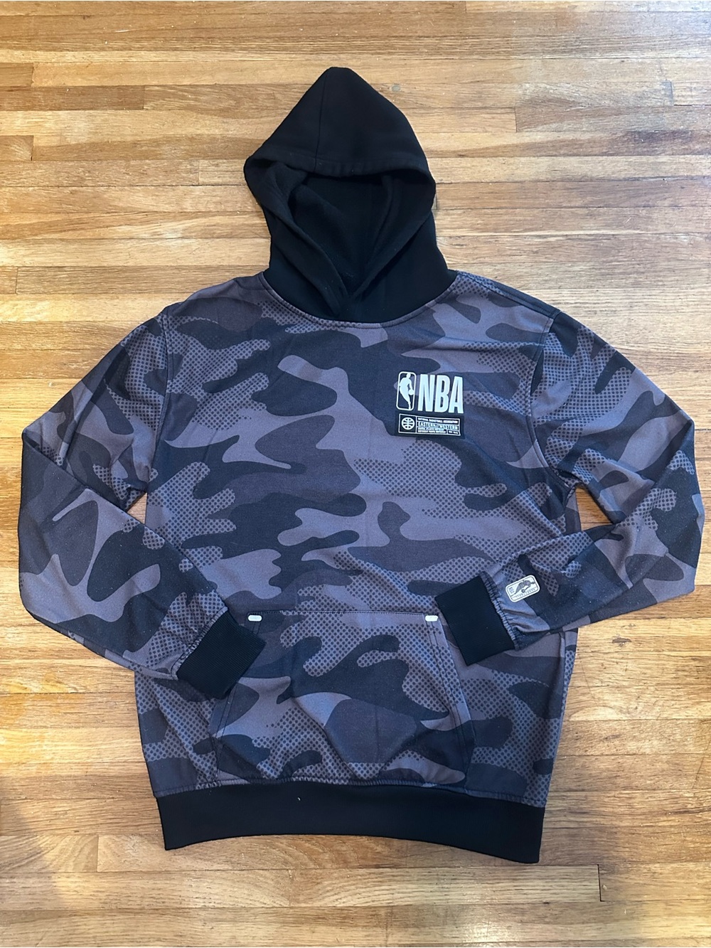 NBA Men's Black & Gray Camo Pullover Hoodie